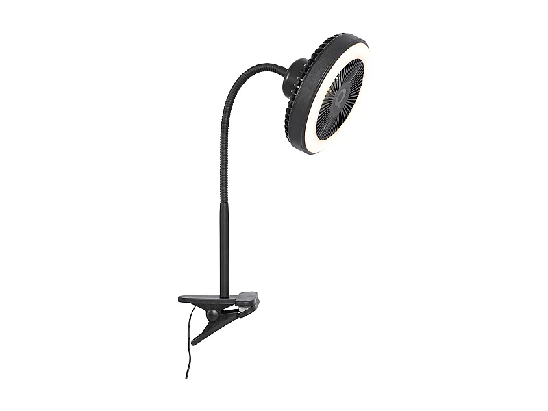 Ventilateur de bureau noir avec LED 2700K - Dores