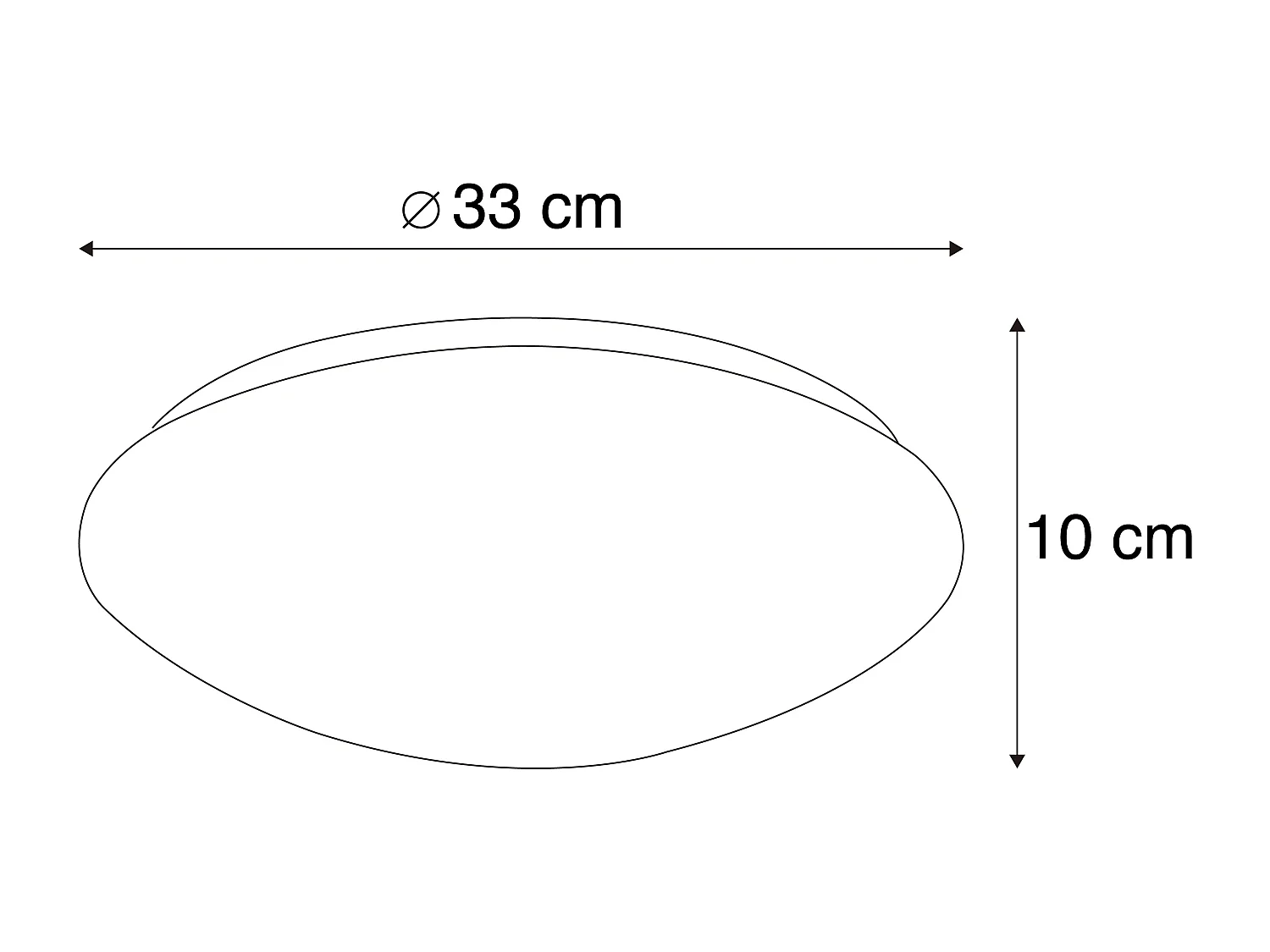 Plafonnier blanc 33 cm avec LED et variateur avec télécommande - Iene