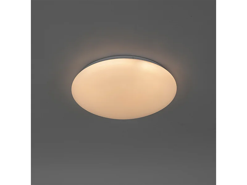 Plafonnier blanc 33 cm avec LED et variateur avec télécommande - Iene