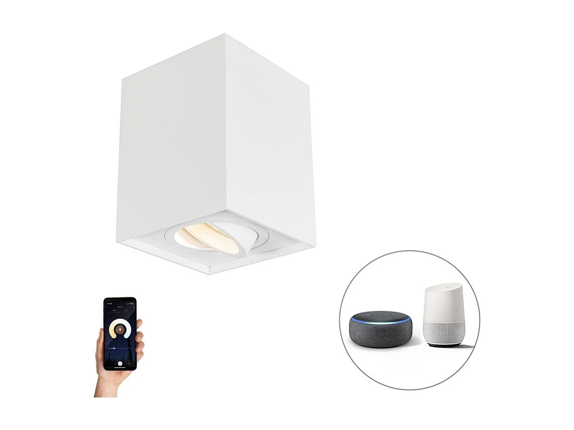 Smart spot blanc avec WiFi GU10 réglable - Quadro 1 Up