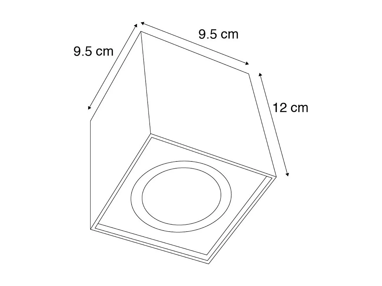 Spot intelligent blanc avec WiFi GU10 réglable - Quadro 1 Up