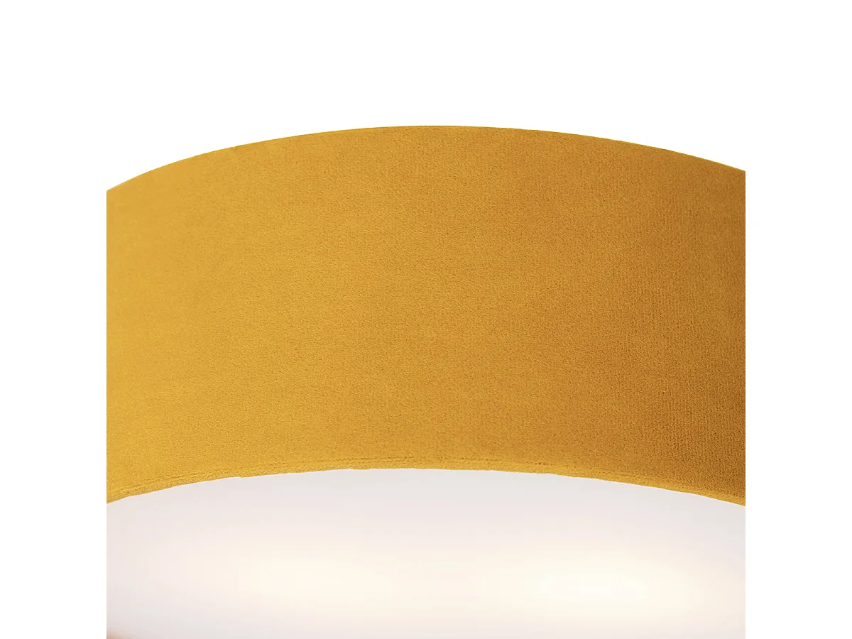 Plafonnier ocre 30 cm intérieur doré - Drum