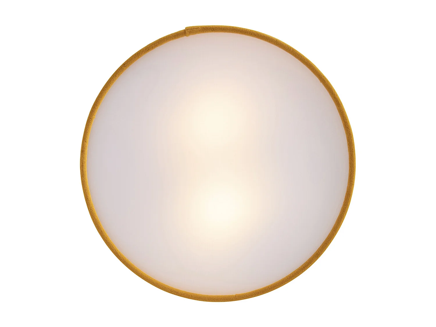 Plafonnier ocre 30 cm intérieur doré - Drum