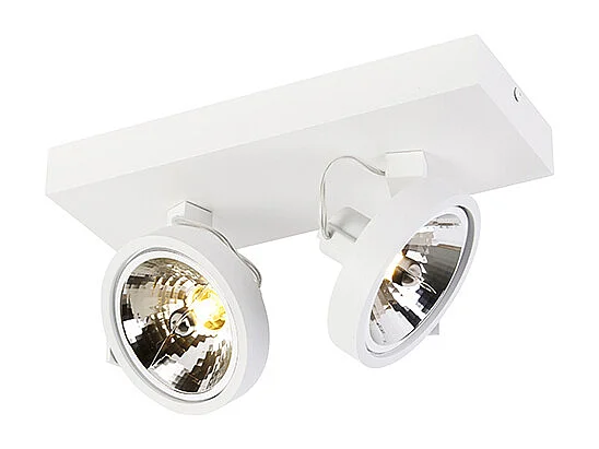 Spot design blanc orientable 2 lumières - Go