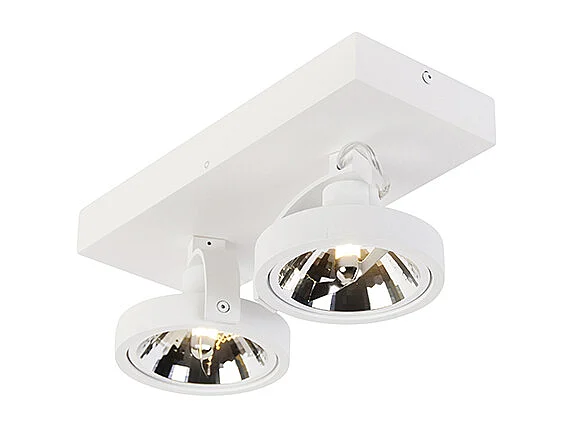 Spot design blanc orientable 2 lumières - Go