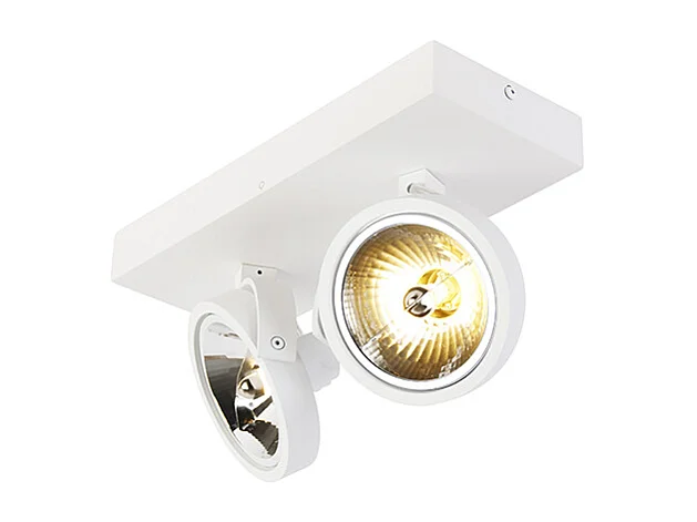 Spot design blanc orientable 2 lumières - Go