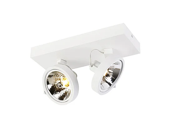 Spot design blanc orientable 2 lumières - Go