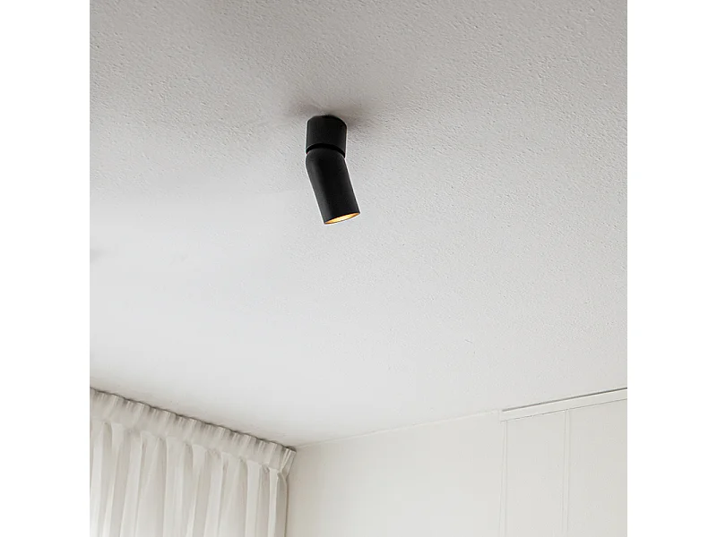 Spot en saillie moderne noir GU10 50mm - Falo