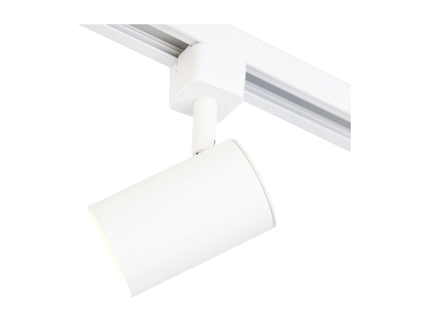 Système sur rail moderne blanc 4 lumières monophasé - Yade