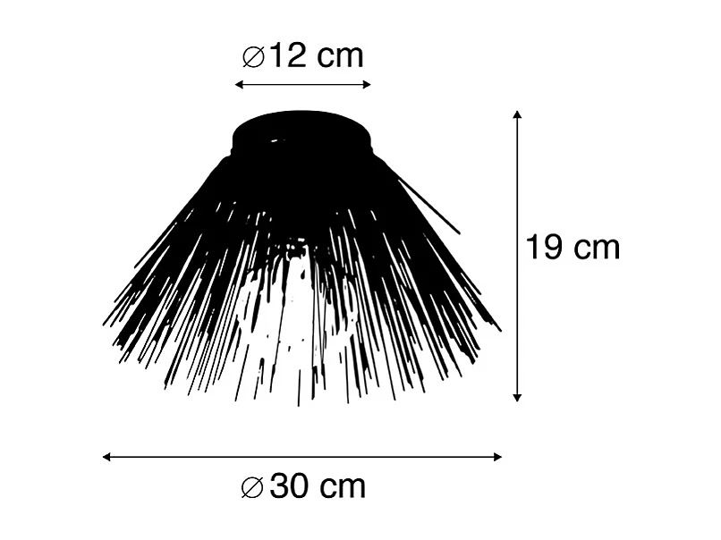 Plafonnier Art Déco doré - Broom