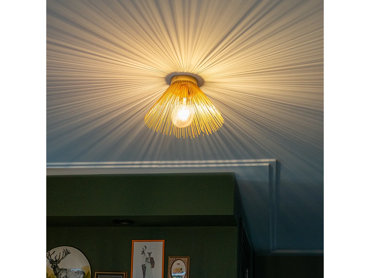 Plafonnier Art Déco doré - Broom