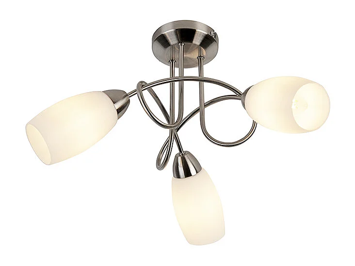 Plafonnier classique en acier 3 lumières - Forteresse