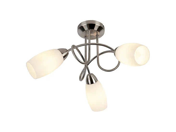 Plafonnier classique en acier 3 lumières - Forteresse