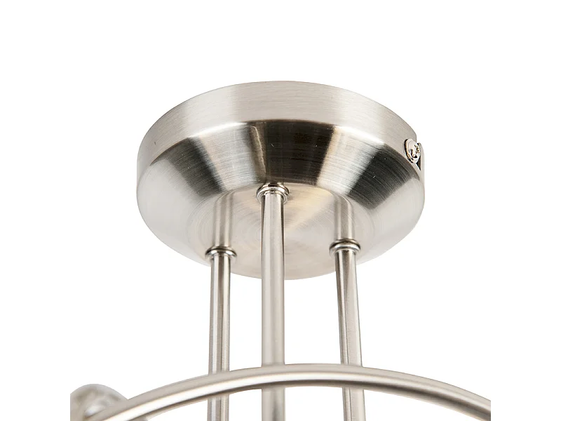 Plafonnier classique en acier 3 lumières - Fortress