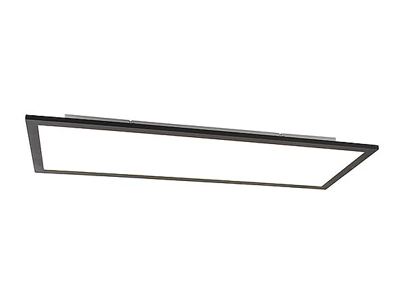 Plafonnier moderne noir avec LED intégré 80 cm - Liv