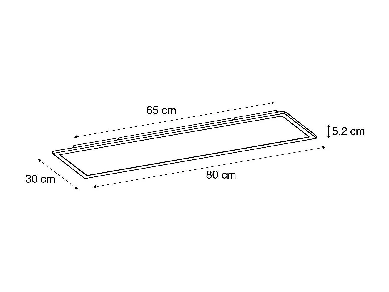 Plafonnier moderne noir avec LED intégré 80 cm - Liv