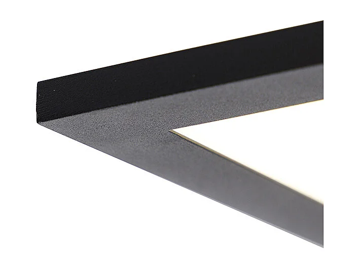 Plafonnier moderne noir avec LED intégré 80 cm - Liv