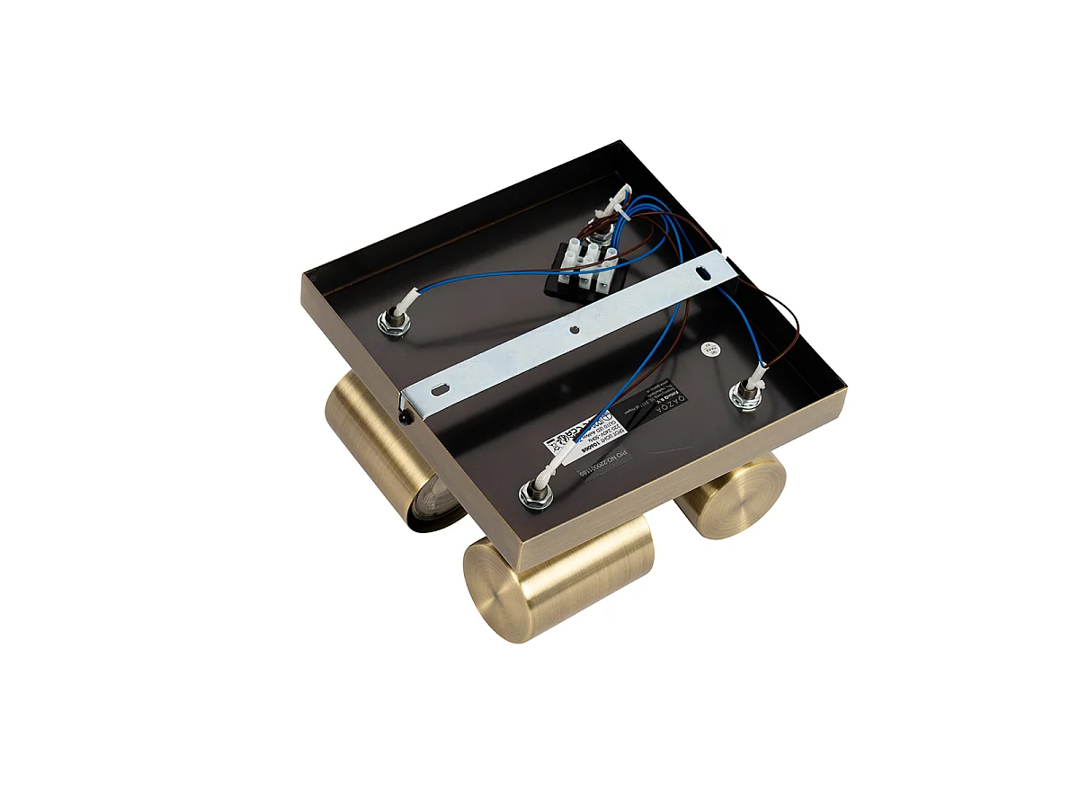 Plafonnier moderne bronze 4 lumières rectangulaire ajustable - Jeana