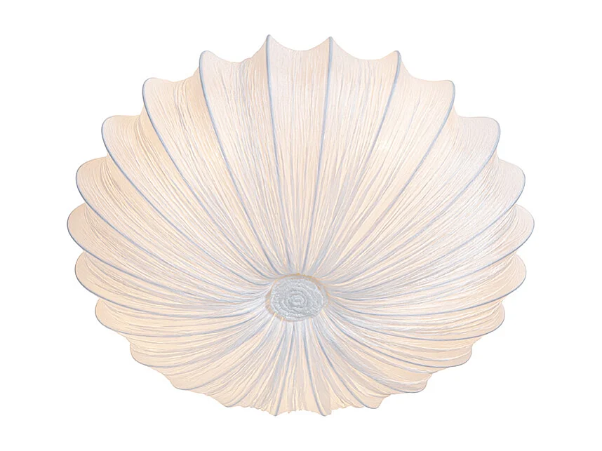 Plafonnier Japandi en soie blanche 60 cm 5 lumières - Plu