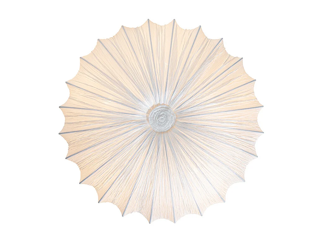 Plafonnier design blanc en soie 60 cm 5 lumières - Plu