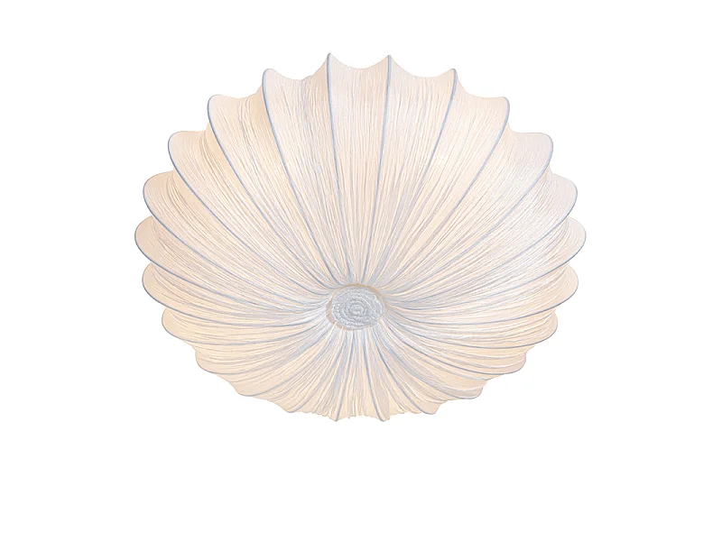 Plafonnier design blanc en soie 60 cm 5 lumières - Plu