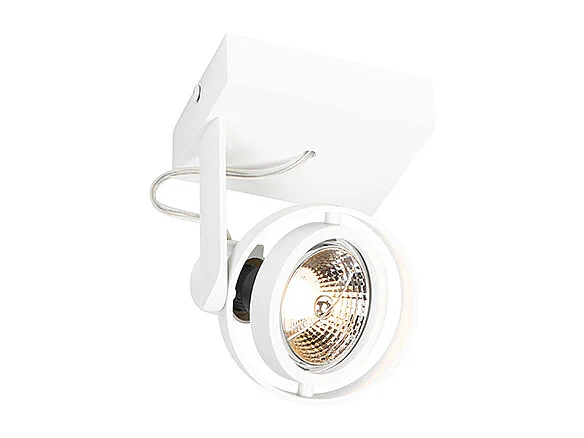 Spot de plafond moderne blanc orientable et inclinable GU10 70mm - Master