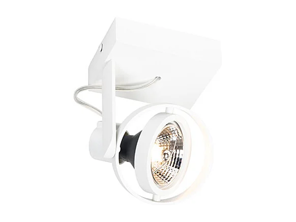 Spot de plafond moderne blanc orientable et inclinable GU10 70mm - Master