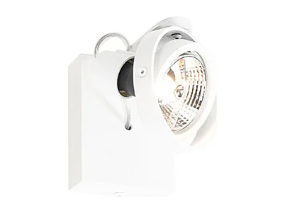 Spot de plafond moderne blanc orientable et inclinable GU10 70mm - Master