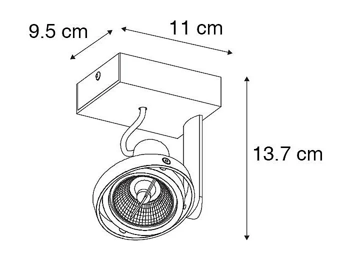 Spot moderne blanc - Master 70