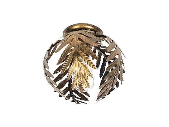 Plafonnier vintage doré 24 cm - Botanica