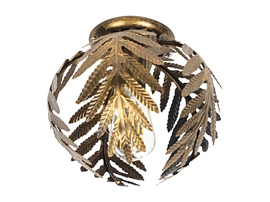 Plafonnier vintage doré 24 cm - Botanica