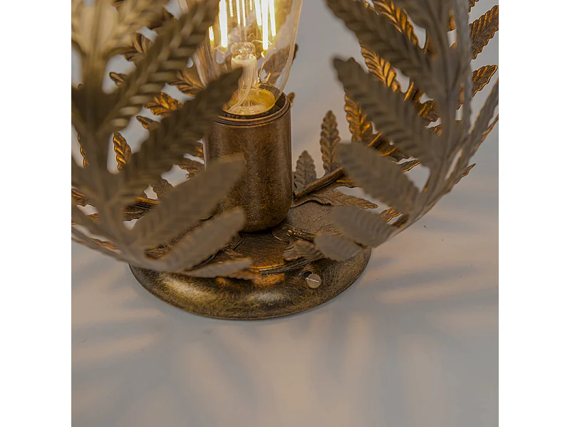 Plafonnier vintage doré 24 cm - Botanica