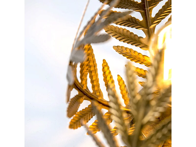 Plafonnier vintage doré 24 cm - Botanica