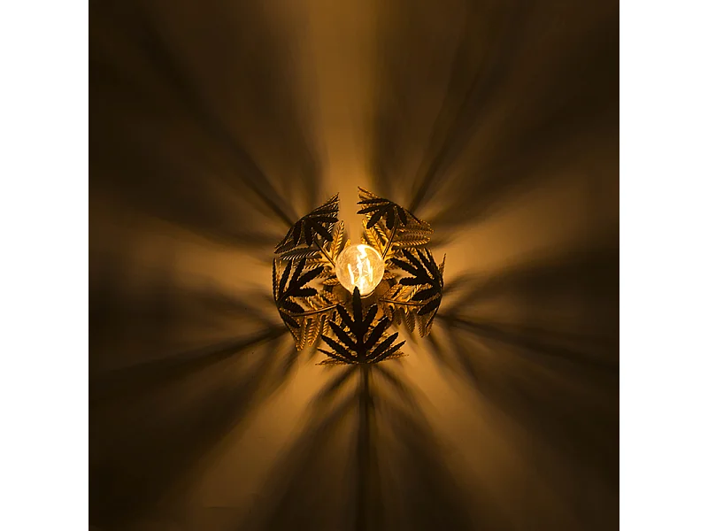 Plafonnier vintage doré 24 cm - Botanica