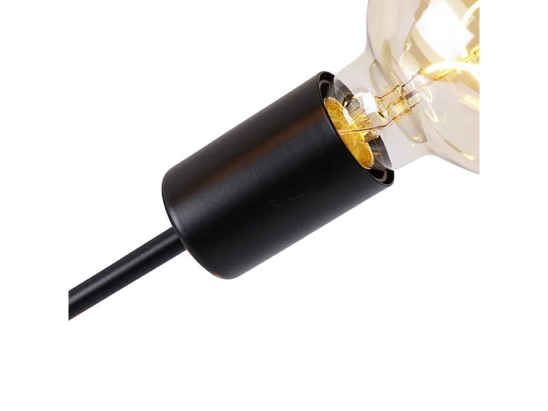 Plafonnier design noir 5 lumières - Facile