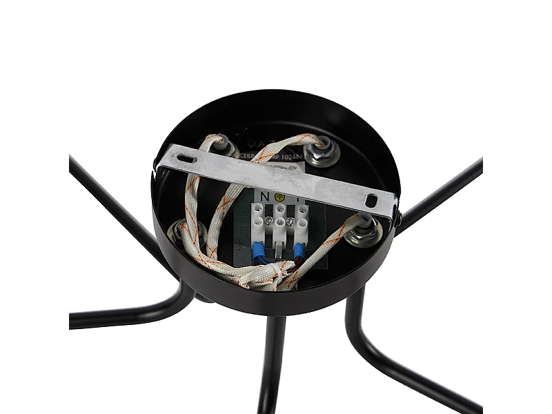 Plafonnier design noir 5 lumières - Facile