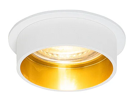 Spot encastré moderne blanc avec intérieur doré - Insta