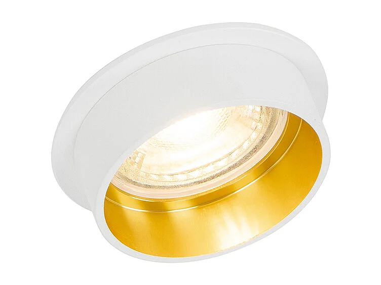 Spot encastré moderne blanc avec intérieur doré - Insta