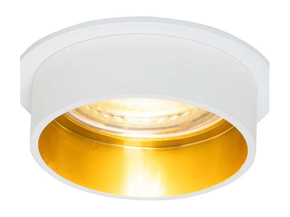 Spot encastré moderne blanc avec intérieur doré - Insta