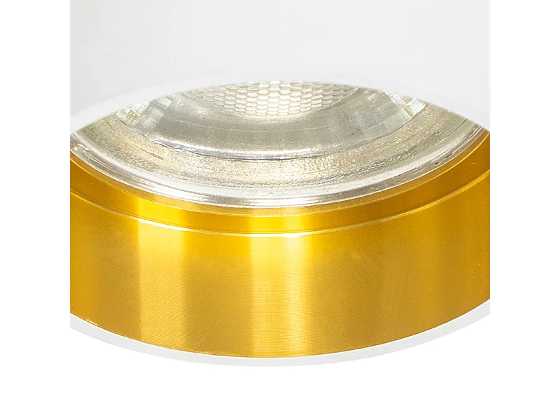 Spot encastré moderne blanc avec intérieur doré - Insta