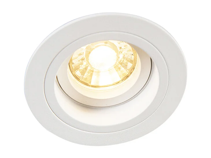 Spot encastrable intelligent blanc rond inclinable avec Wifi GU10 - Chuck