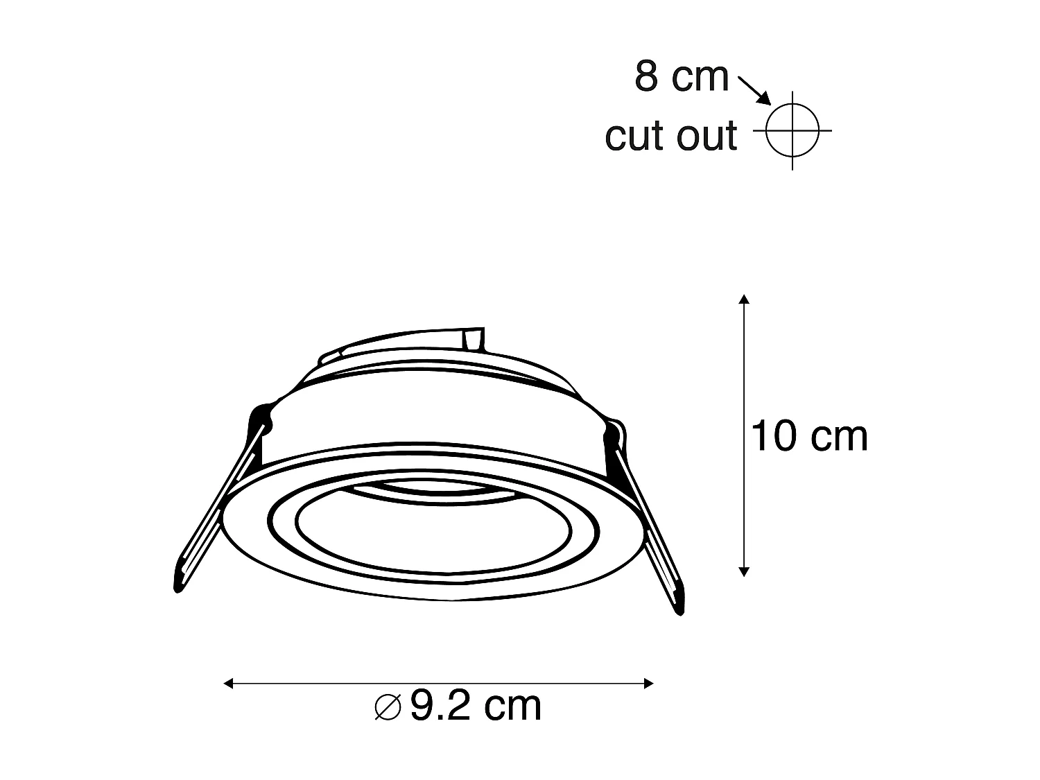 Spot encastrable intelligent blanc rond inclinable avec Wifi GU10 - Chuck