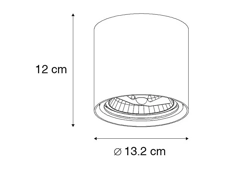 Spot design apparent blanc GU10 111mm - Impact