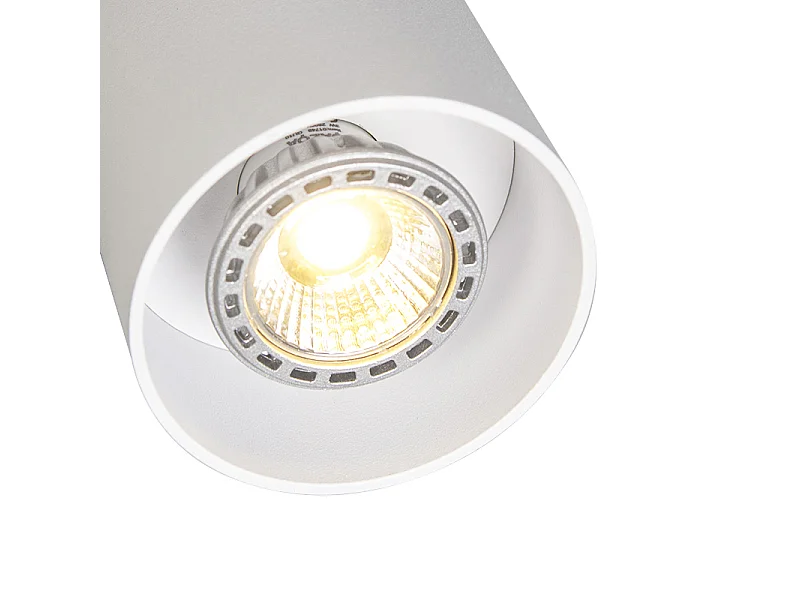 Spot En Saillie Moderne Blanc GU10 50mm - Tubo