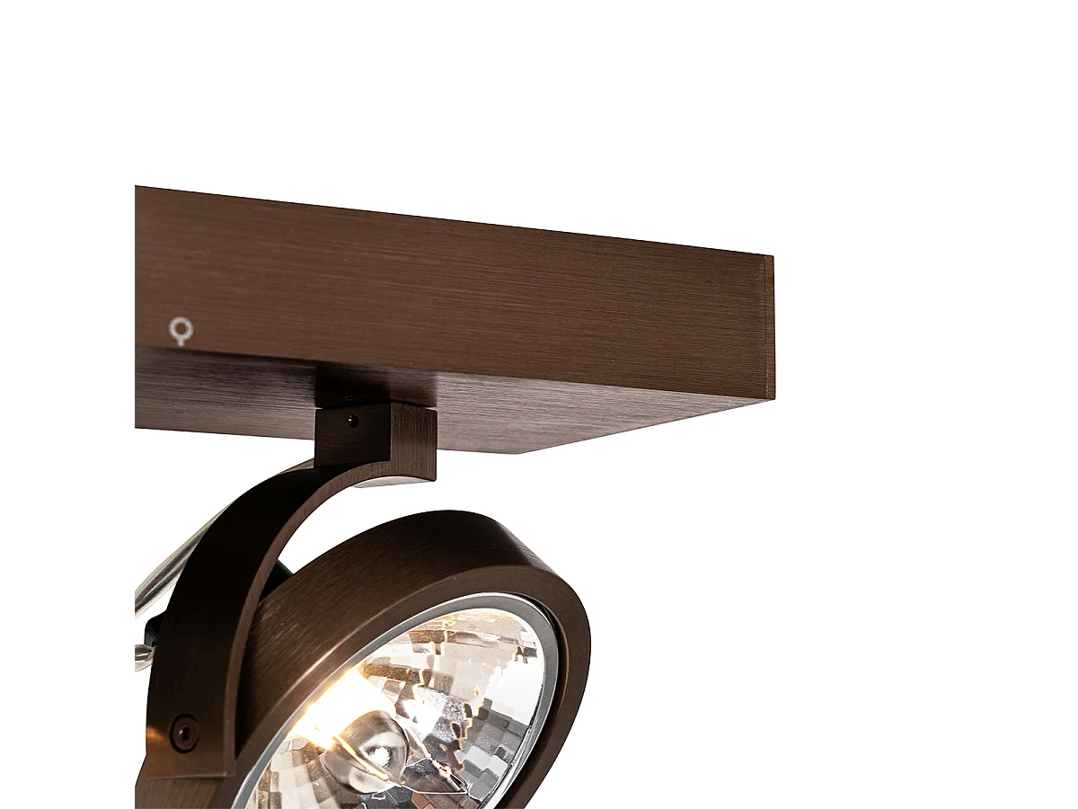 Spot design bronze foncé 2 lumières orientables et inclinables - Go