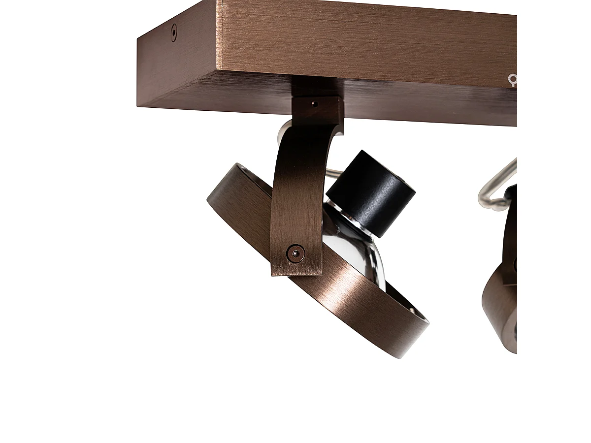 Spot design bronze foncé 2 lumières orientables et inclinables - Go