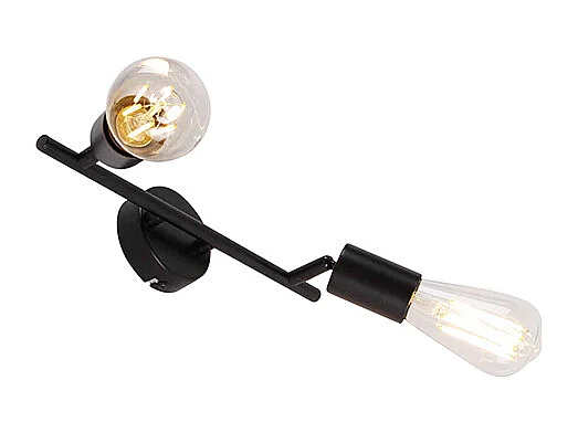 Spot moderne noir 2 lumières orientable - Facil