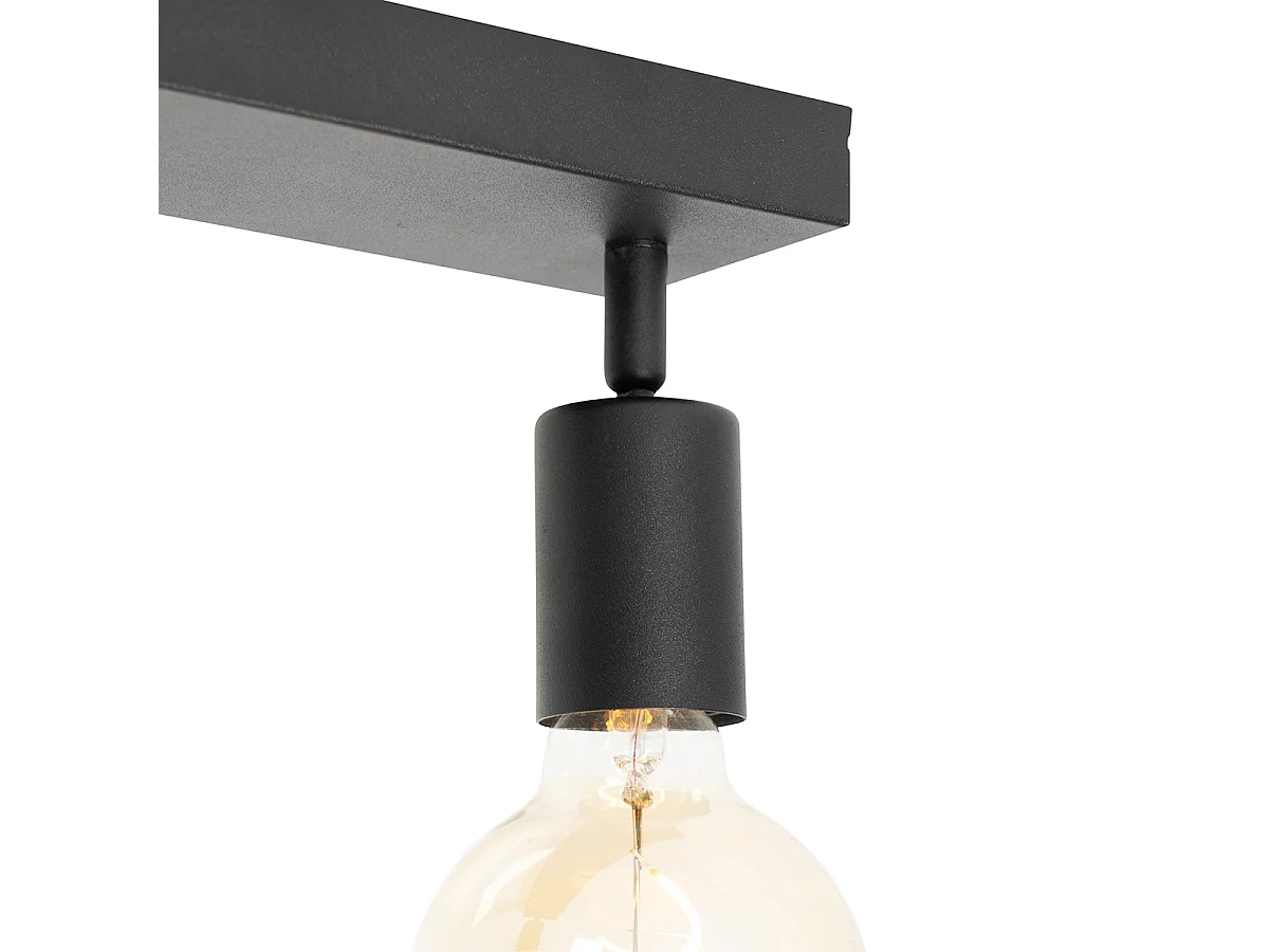 Spot moderne noir rectangulaire 2 lumières - Facil