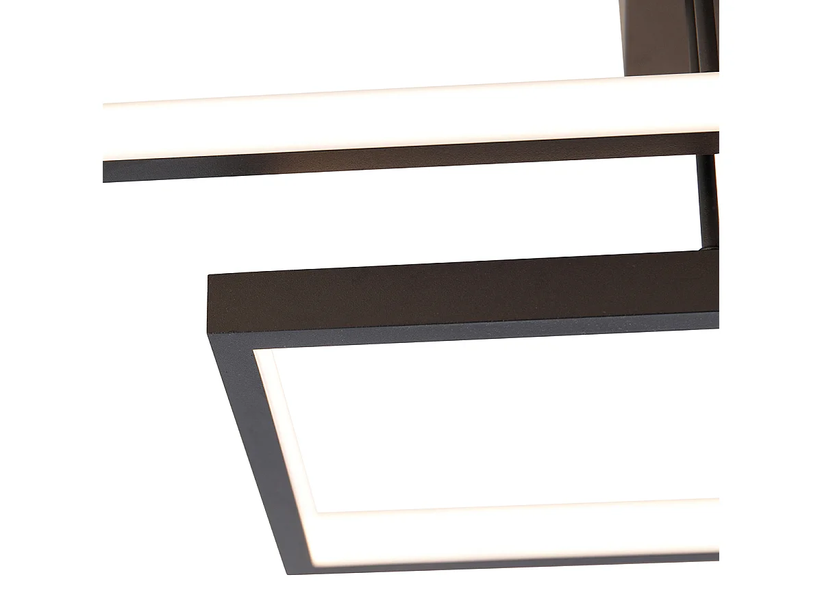 Plafonnier noir avec LED 3 étapes de gradation 4 lumières - Lejo