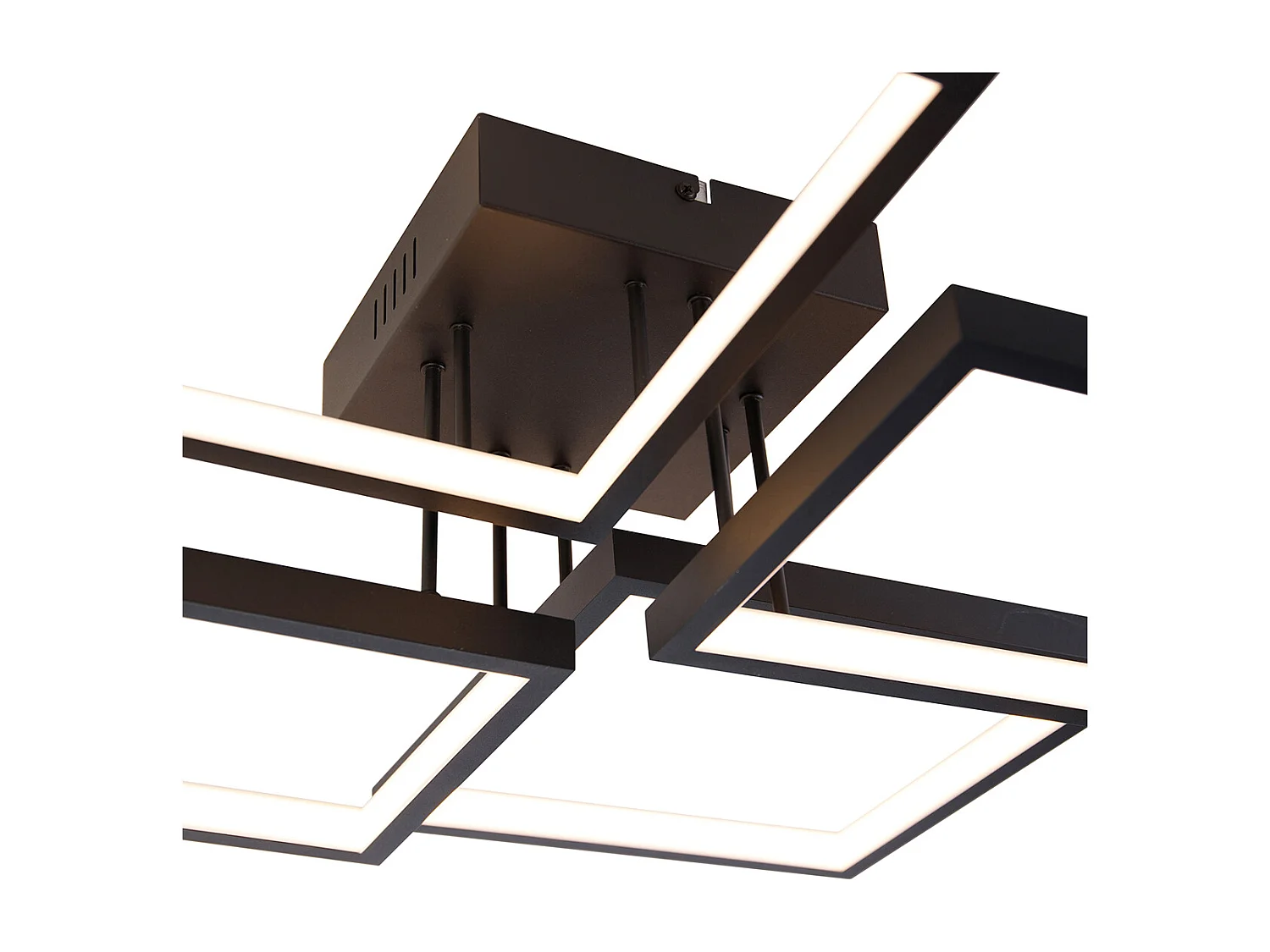 Plafonnier noir avec LED 3 étapes de gradation 4 lumières - Lejo